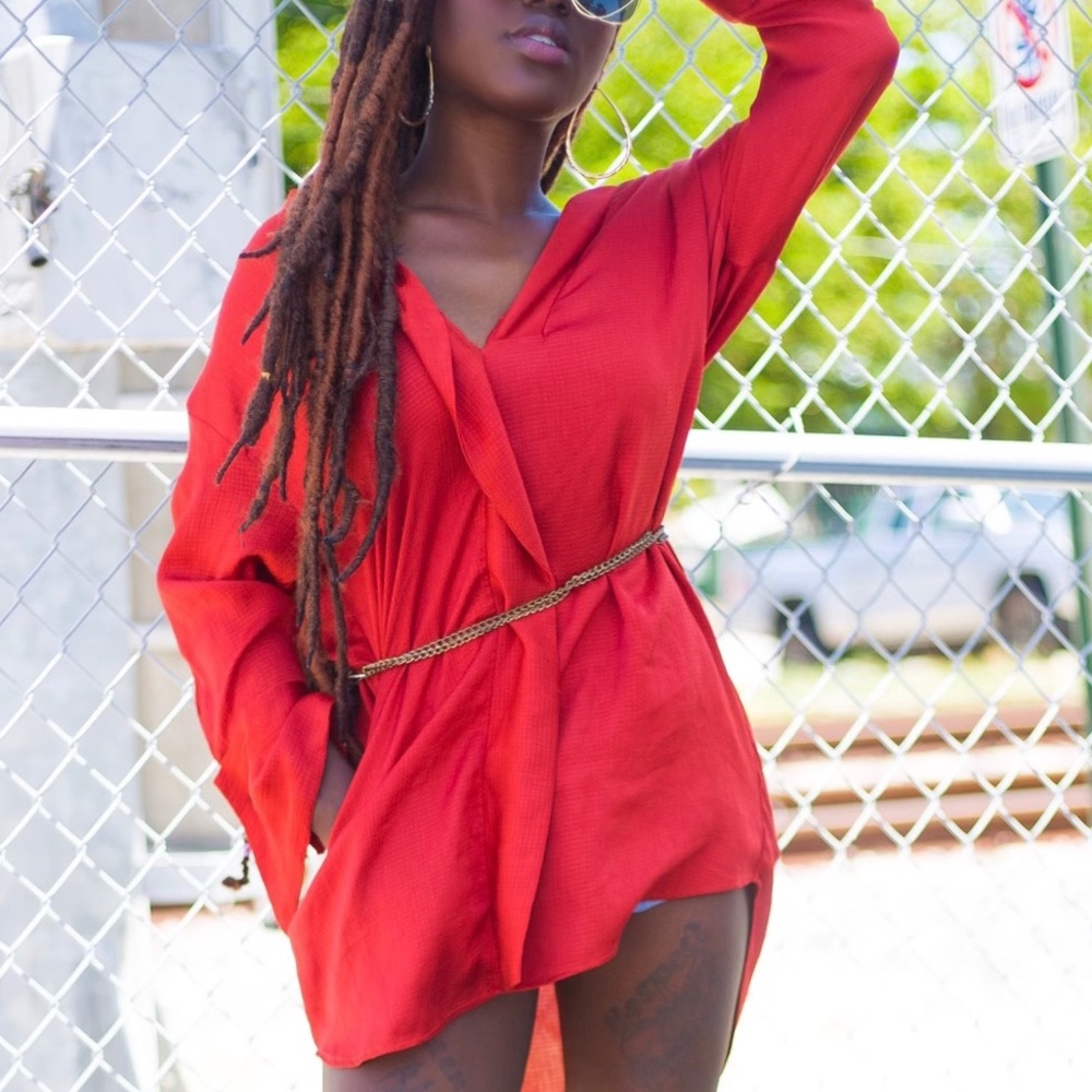 Burnt orange Oversized dress